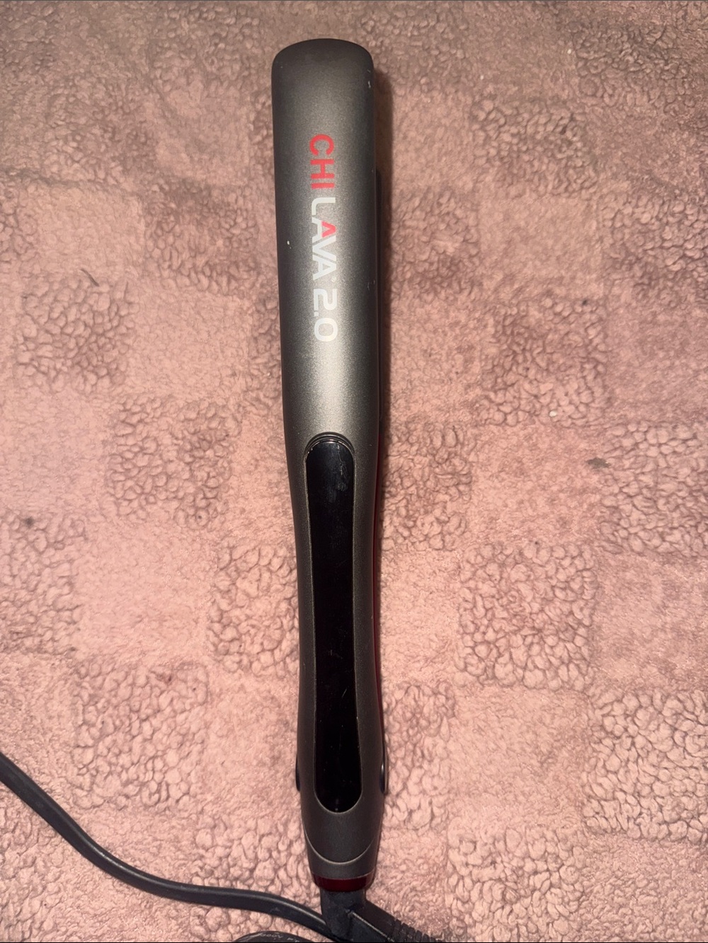 CHI Lava 2.0 Hair Straightener - Gunmetal with Red Logo